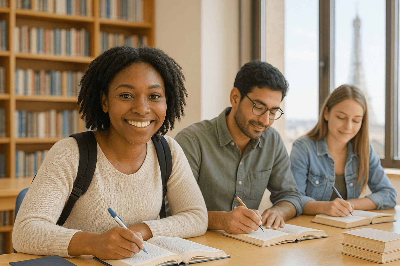 groupe d’étudiants étrangers en France